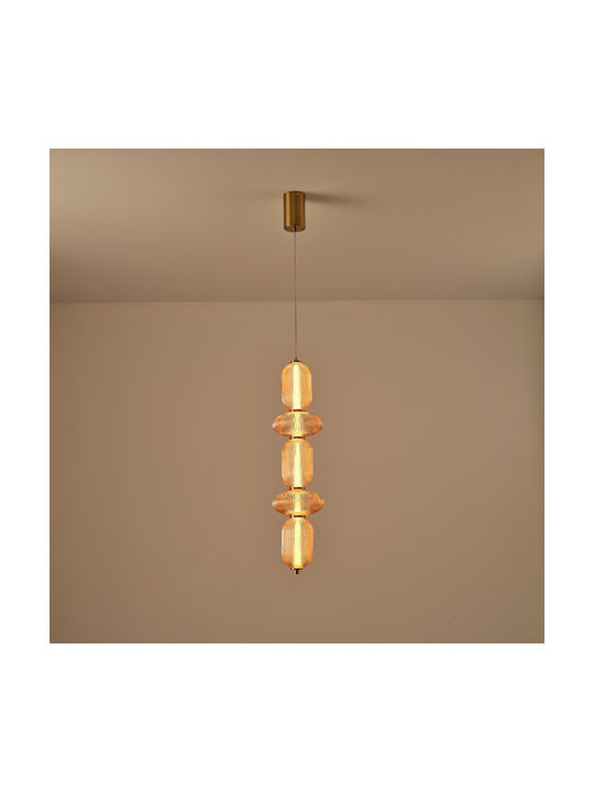 Eurolamp Verena Κρεμαστό Φωτιστικό Μελί LED με Θερμό Λευκό Φως 25x86x146εκ.