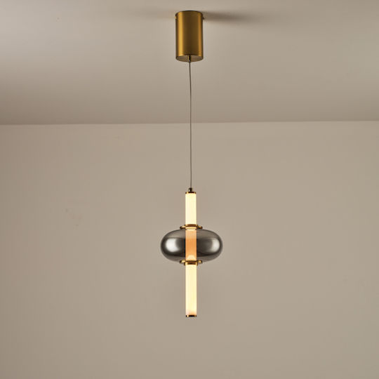 Eurolamp Verena Κρεμαστό Φωτιστικό LED με Θερμό Λευκό Φως 19x38x145εκ.