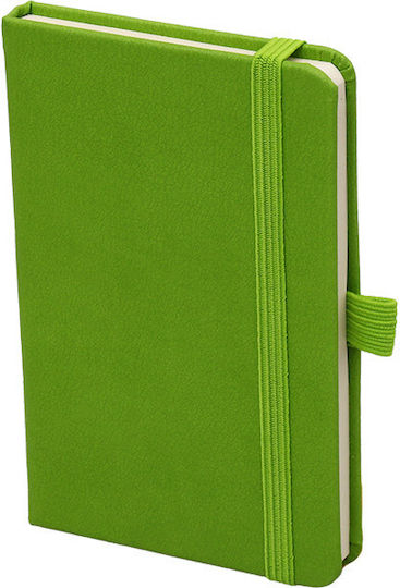 Pyrography Leatherette Notebook Ruled with Rubber Band and Pen Case Green