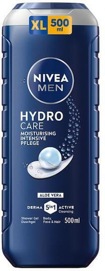 Nivea Hydro Care Bubble Bath Gel For Men With Glycerin & Powder Scent 500ml
