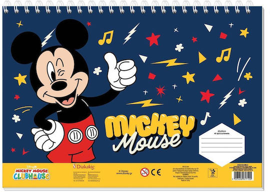 Zeichenblöcke 23x33cm 40Stücke Selbstklebende Schablonen 2Seiten Gold Mickey
