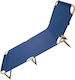 Beach Sunbed Blue Foldable
