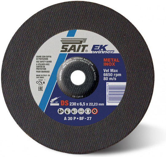 Sait Δισκος Λειανσης Σιδηρου Inox A30p Bf-27 Ek Winner Ds 125x6