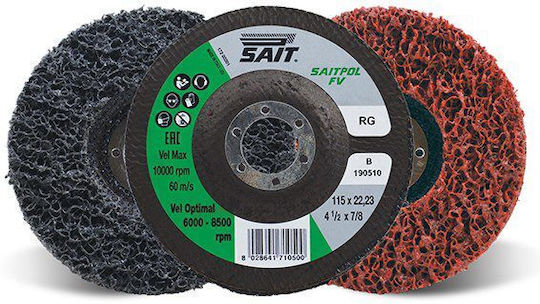 Sait Wheel for Cleaning Curbs 115x22 23mm Rr Saitpol Fv Type Rr Red
