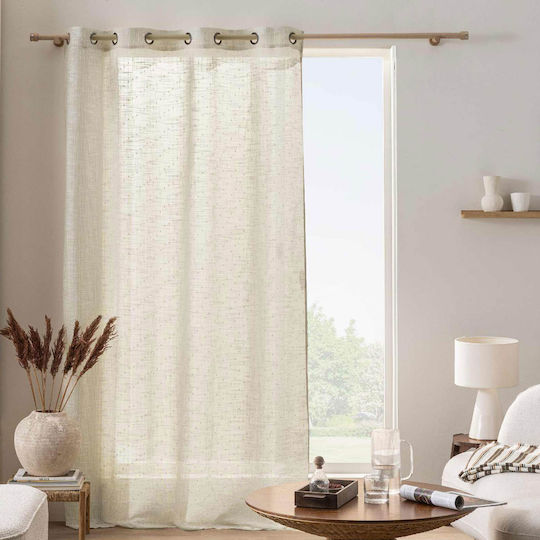 Curtain With Grommets Nemo Beige 140x260cm