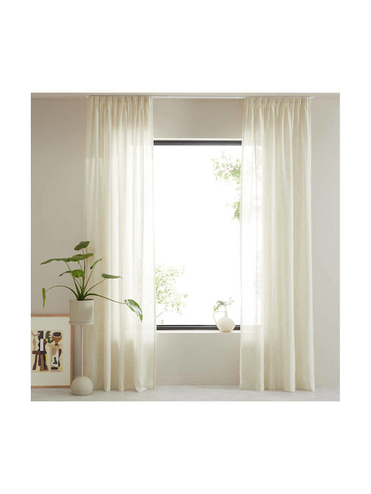 Saray Home Curtain With Pencil Pleat Ivory 160x280cm