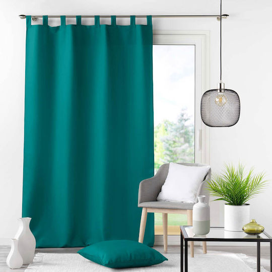 Къртина с Презрамки Essentiel Син Паун 140x260см