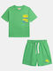 Kids Set with Shorts Summer 2 Pieces Green