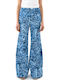 Damen Stoffhose Ausgestellt Blau- Himmel