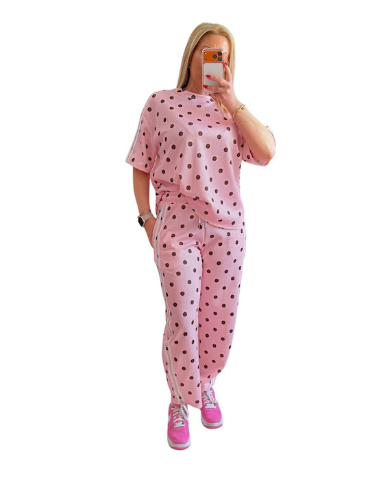 Women's Pink Set with Trousers with Rubber Band