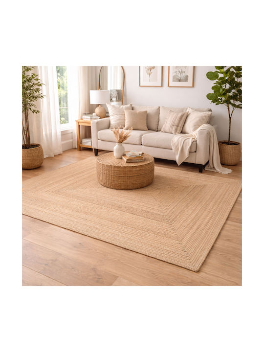 Handmade Wicker Rug 80x150cm Beige Handmade Wicker Rug 80x150cm Beige