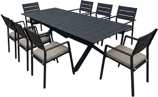Set Sala De Mese Pentru Exterior 9 Piese Bliumi