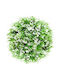 Künstliche Dekorative Ball Foliage Grün Buxus Weiß Blumen 22cm