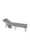 Ankor Beach Sunbed Gray Foldable