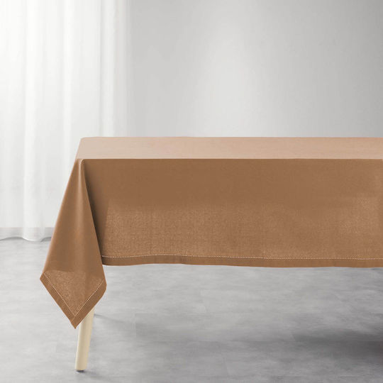 Baumwolle Tischtuch L-c Charline Mocha 140x240cm