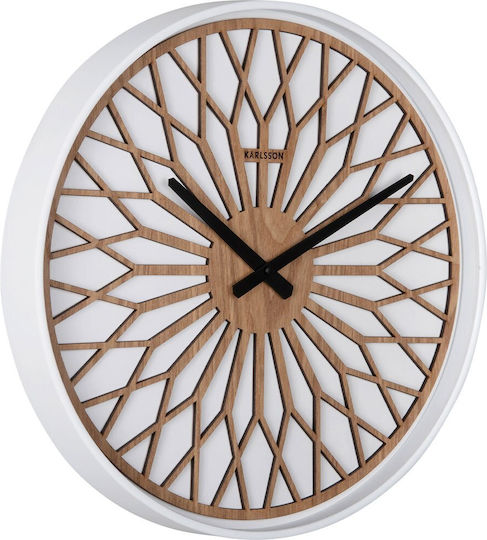 Karlsson Girasol Wall Clock Plastic White 40.6x4.8cm