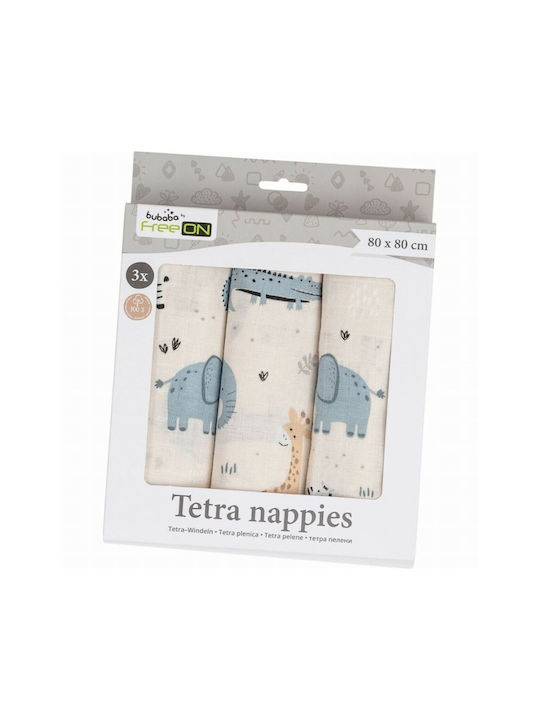 FreeOn Swaddle Blanket 80x80cm 3 Pieces