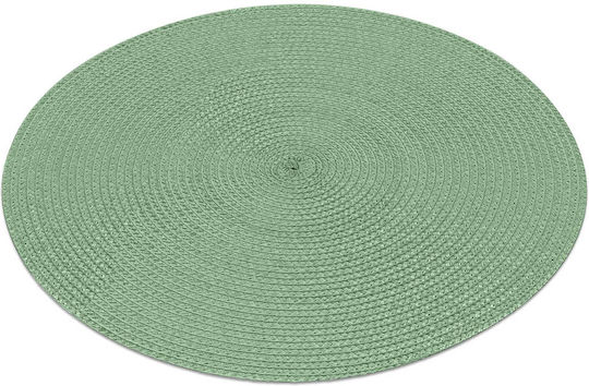 Zebulon Round Plastic Green Placemats 35cm