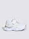 Kids Sneakers with Hoop & Loop Closure White