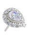Xrisokosmima Women's Ring with Zircon Made of Silver
