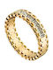 Verorama Women's Ring Made of Gold Plated Steel
