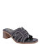 Leather Mules With Heel In Brown Colour