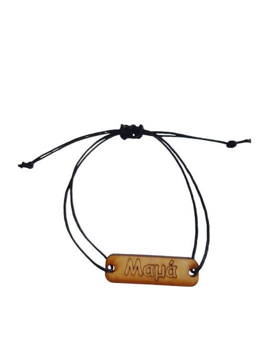 Jeenie Women's Identity Bracelet with Mum Design Made of Cord