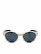 Smith Unisex Γυαλιά Ηλίου με Μπεζ Σκελετό και Μπλε Φακό