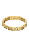 Verorama Men's Gold Plated Steel Bracelet 22.5cm