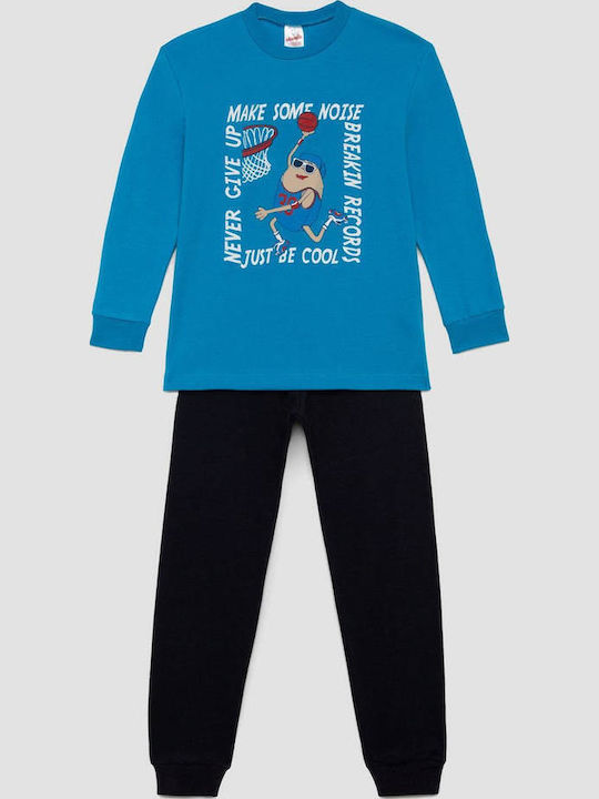 Minerva Pijama Copii De Iarnă Albastră Make Noise