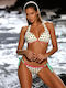 Bikinioberteile Mit Polsterung Blau/Creme