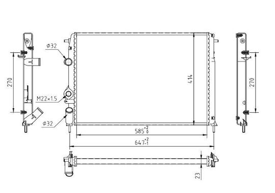 Hart Radiator Pentru Apa Motor Auto Pentru Renault Megane