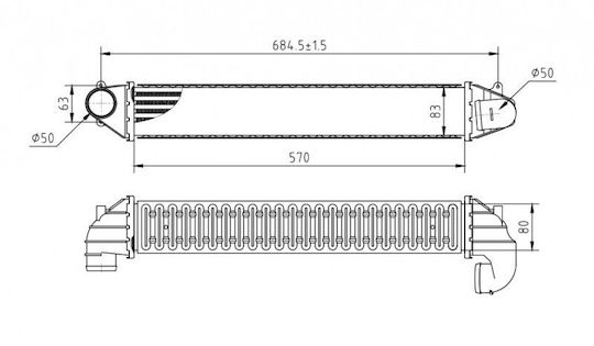 Intercooler Volkswagen Sharan 1.9 Tdi 2000-2003 1109138