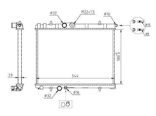 Radiator 307 1.6 00 1330-85