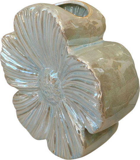 Eurolamp Decorative Ceramic Vase Green 24x24xH8cm