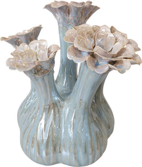 Eurolamp Decorative Ceramic Green Vase 26.5x26.5xHcm