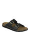 Leather Men's Sandals In Black Colour