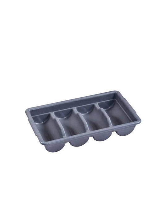 Plastic Drawer Cutlery Tray 52.5x30x9.2cm Grey