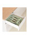 5Five Opening Plastic Drawer Cutlery Tray 48.5x34x6cm Green