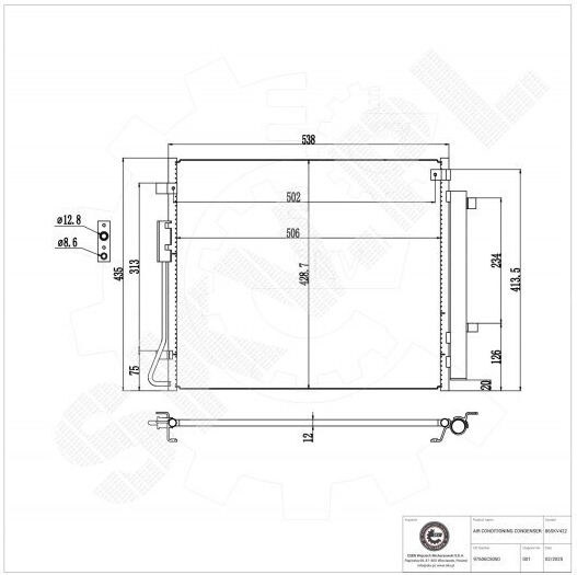 Kia Sorento III Air Conditioning Dryer 97606C5050