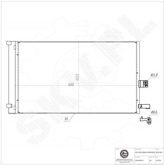 Air Conditioning Condenser for Bmw X3 X4 X5 X6 X7 64539389411