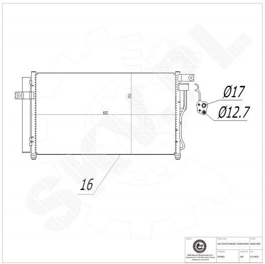 Кондензатор Климатик Hyundai Accent III A/C Изсушител 976061