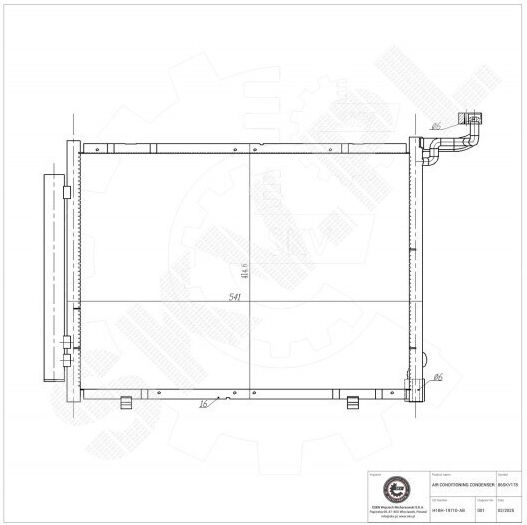 Air Conditioning Condenser for Ford EcoSport Fiesta Transit H1bh19710ab