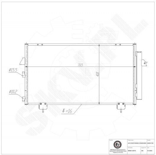 Condensator Climatizare Toyota RAV 4 II Dezumidificator 8846042070
