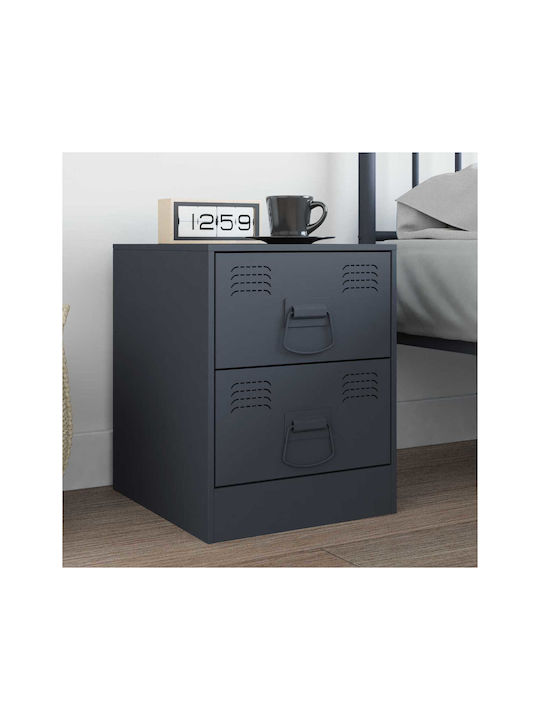 vidaXL Furniture Handle Made of Metallic Anthracite 879433 12 Pieces