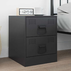 vidaXL Furniture Handle Made of Black Metal 864749 2 Pieces