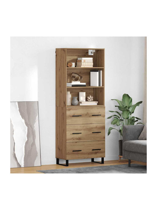 Bücherregale Artisan Eiche (2Stück) 69,5x32,5x180cm