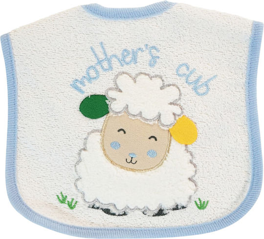Baby Tone Mother’s Blue Cub Σαλιάρα από 100% Βαμβάκι με Αυτοκόλλητο Mother’s Blue Cub