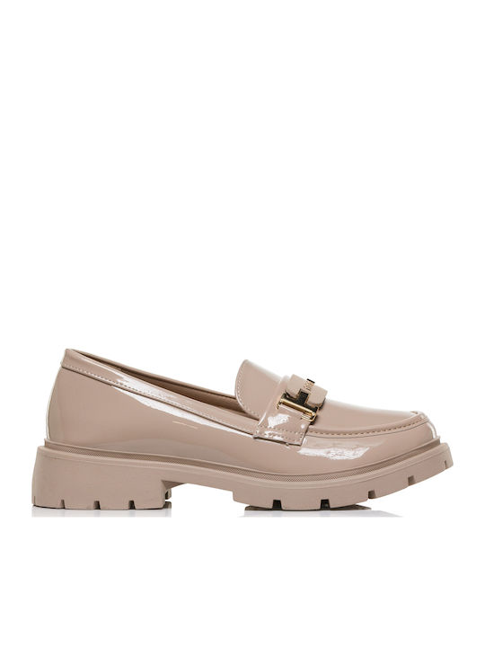 4passi Γυναικεία Loafers σε Μπεζ Χρώμα
