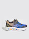 Kids Sports Shoes Running with Hoop & Loop Closure Blue 3156560007-BLUE